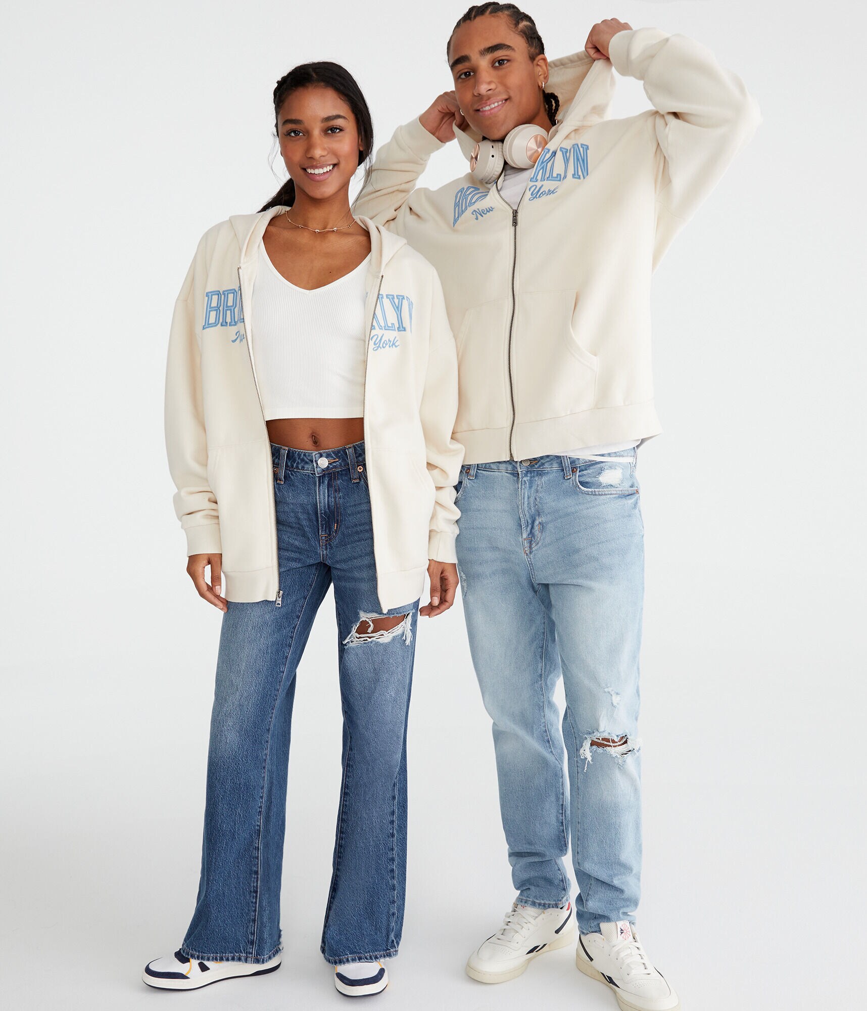 Brooklyn New York Essentials Full-Zip Hoodie