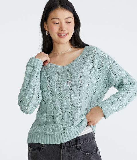 Wear 2 Ways Paris Oversized Cable Sweater Wear 2 Ways Paris Oversized Cable Sweater