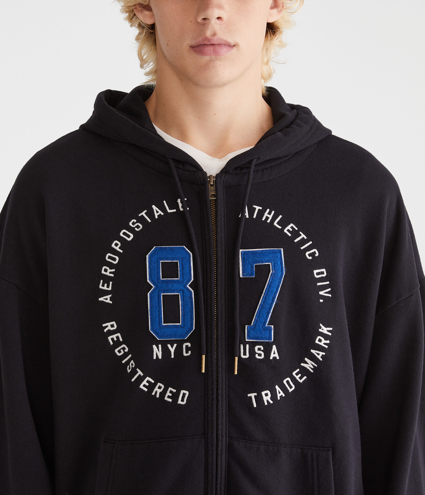 Aeropostale 87 Circle Full-Zip Hoodie