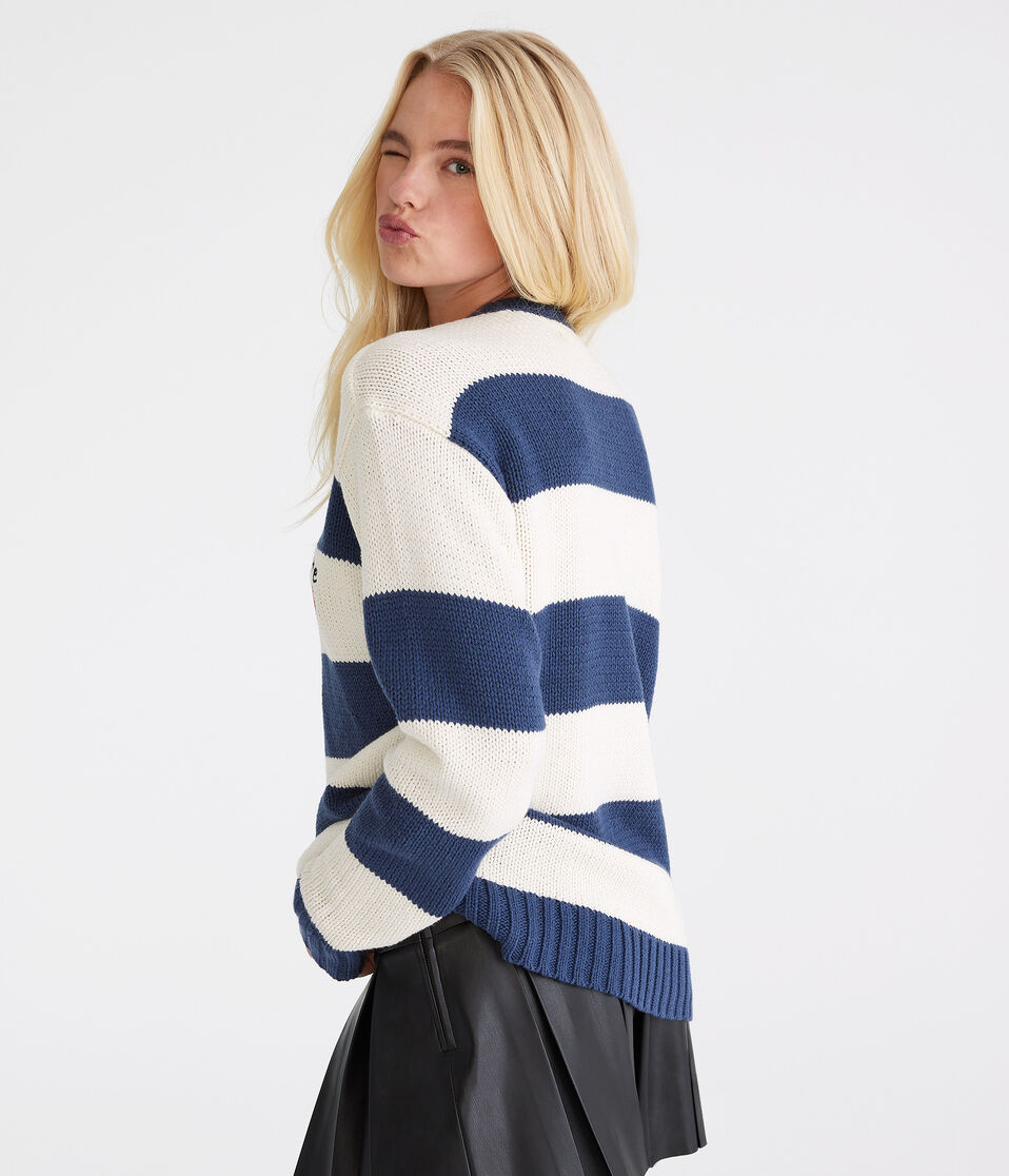 Amore Striped Crew Sweater
