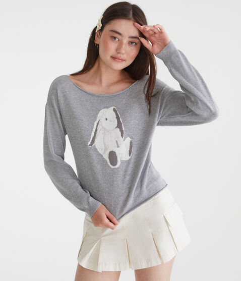 Bunny Slash-Neck Sweater Bunny Slash-Neck Sweater