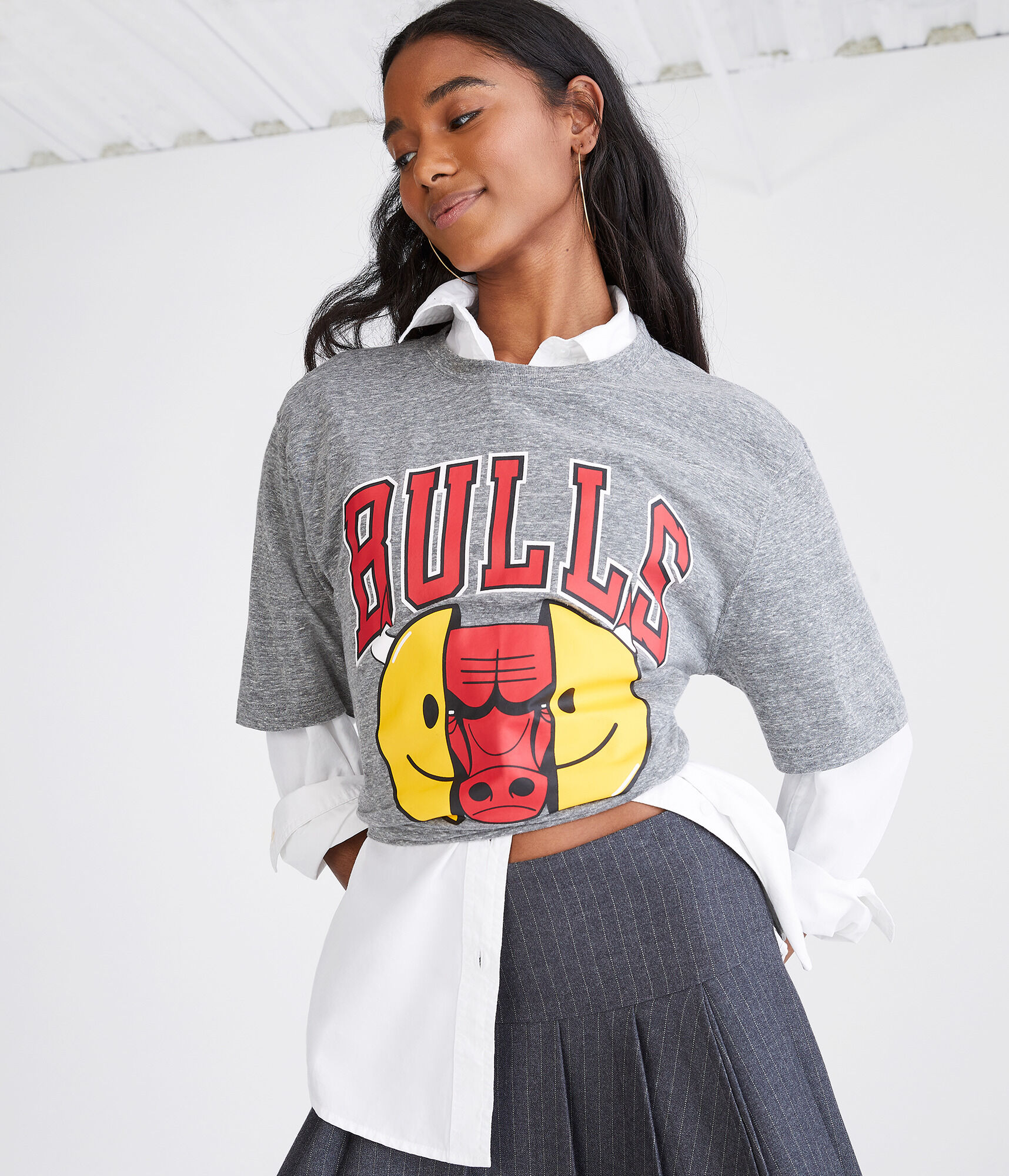 Chicago Bulls Smiley Face Graphic Tee
