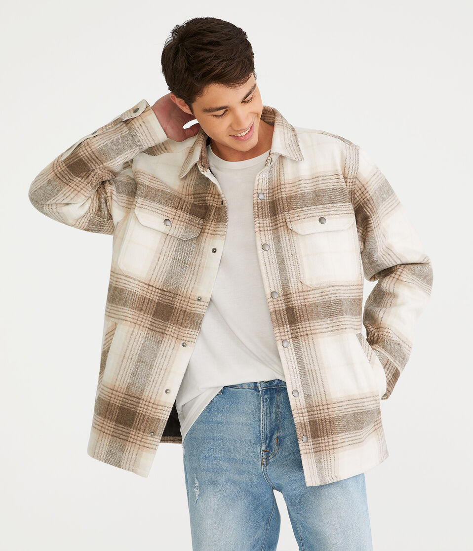 Brushed Plaid Flannel Shacket