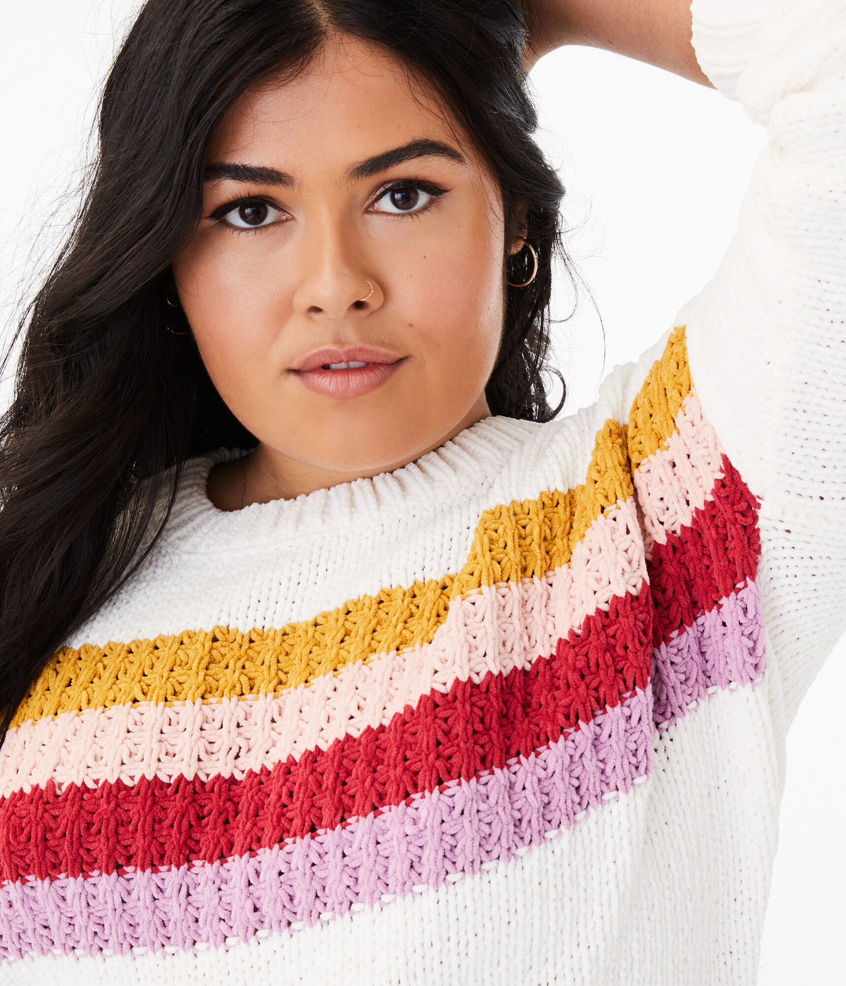 Striped Chenille Sweater