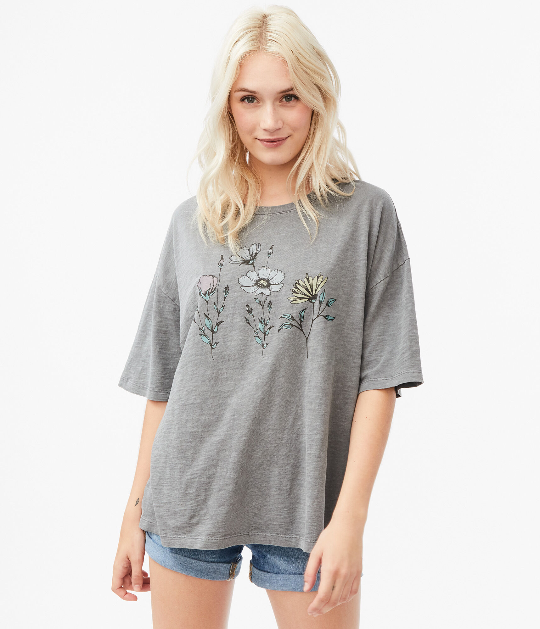 Painted Flowers Graphic Tee