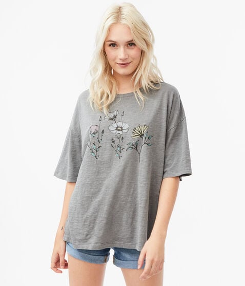 Painted Flowers Graphic Tee Painted Flowers Graphic Tee