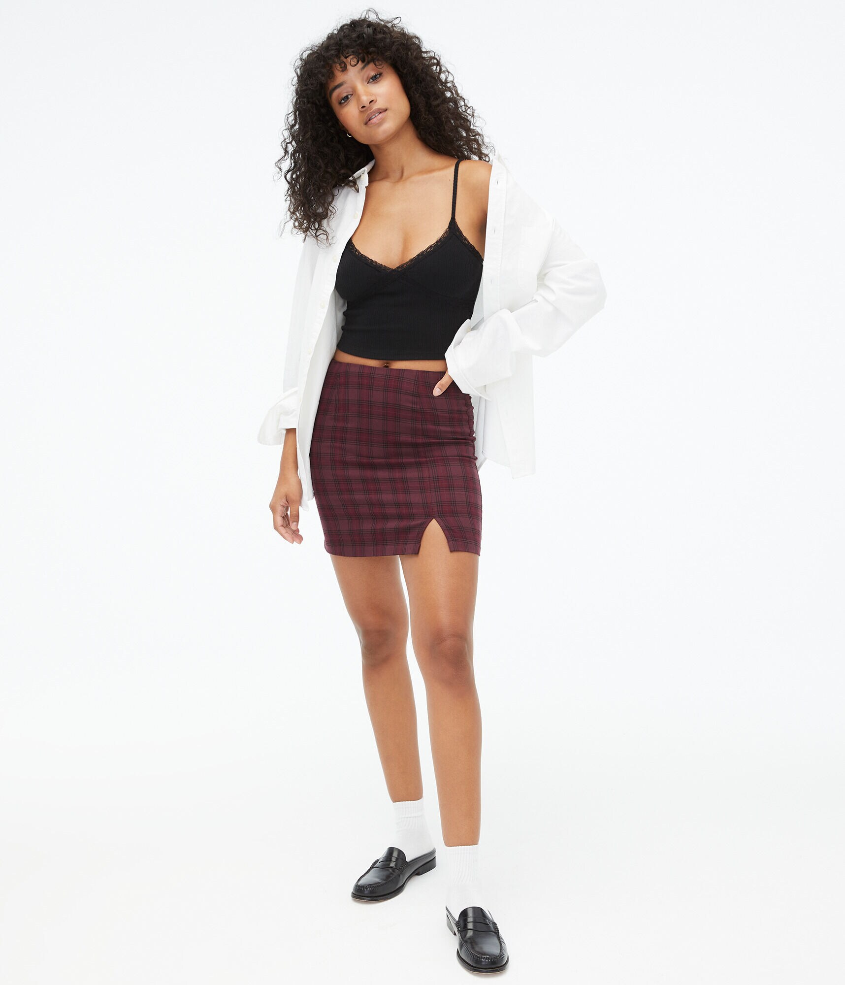 Crisscross Lace V-Neck Cropped Cami