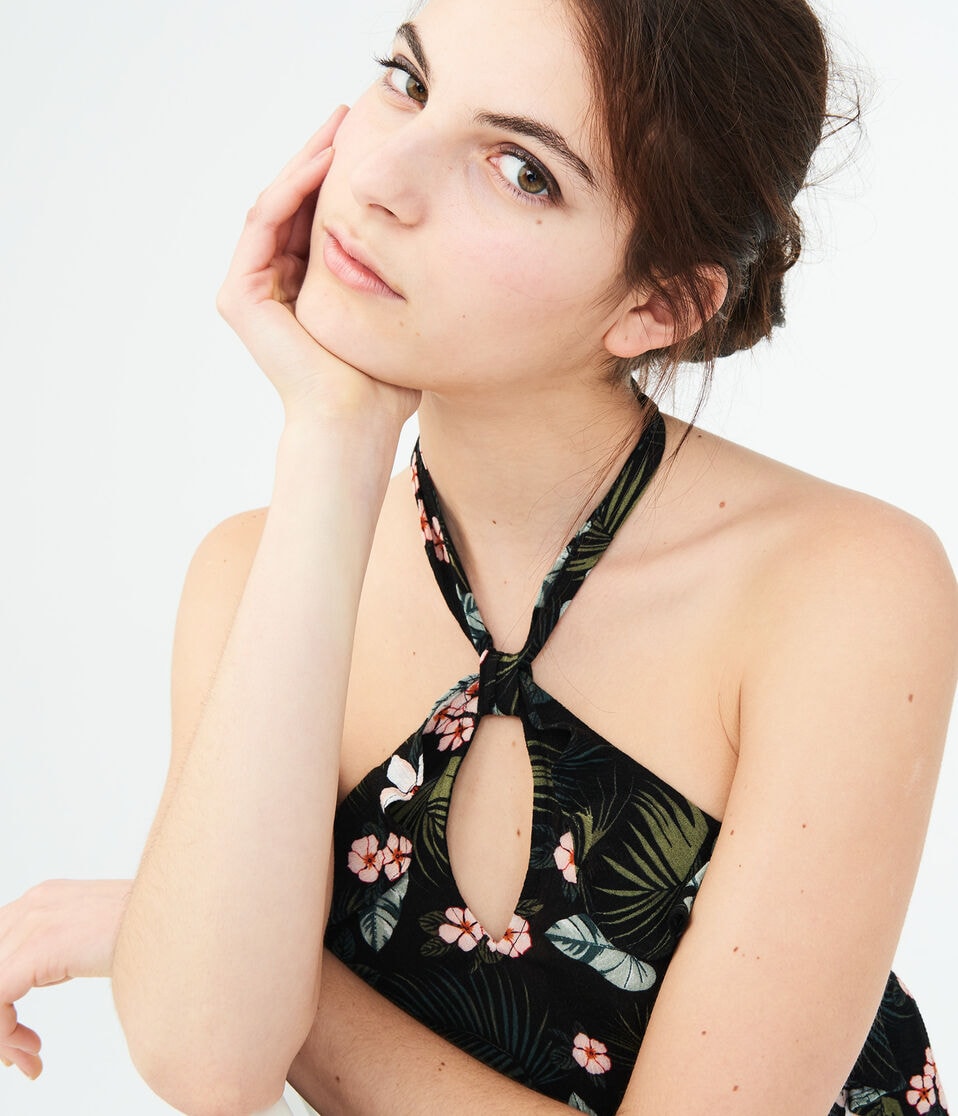 Floral Halter Romper
