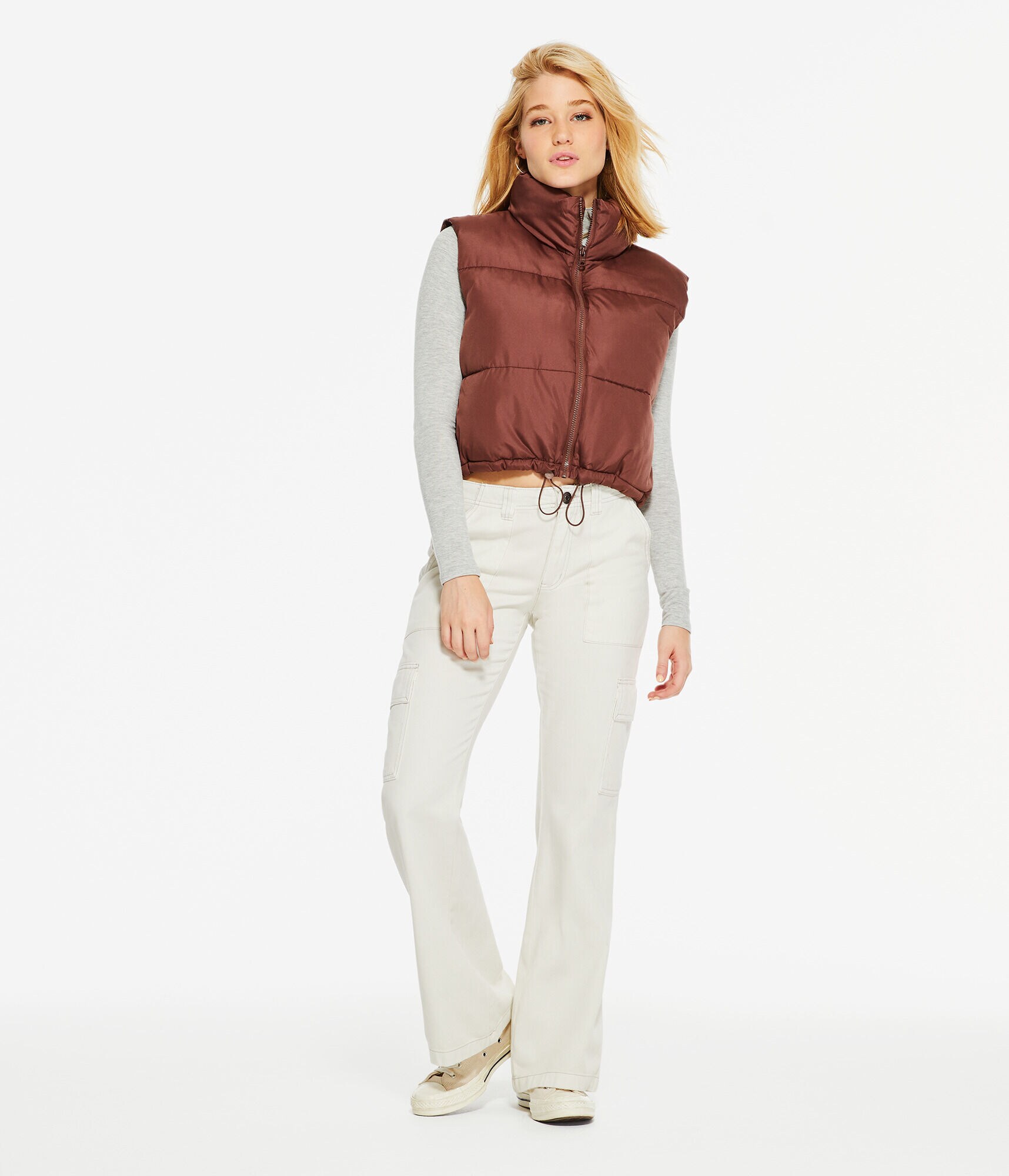 Lightweight Cropped Puffer Vest