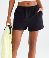 Slouchy High-Rise Fleece Shorts