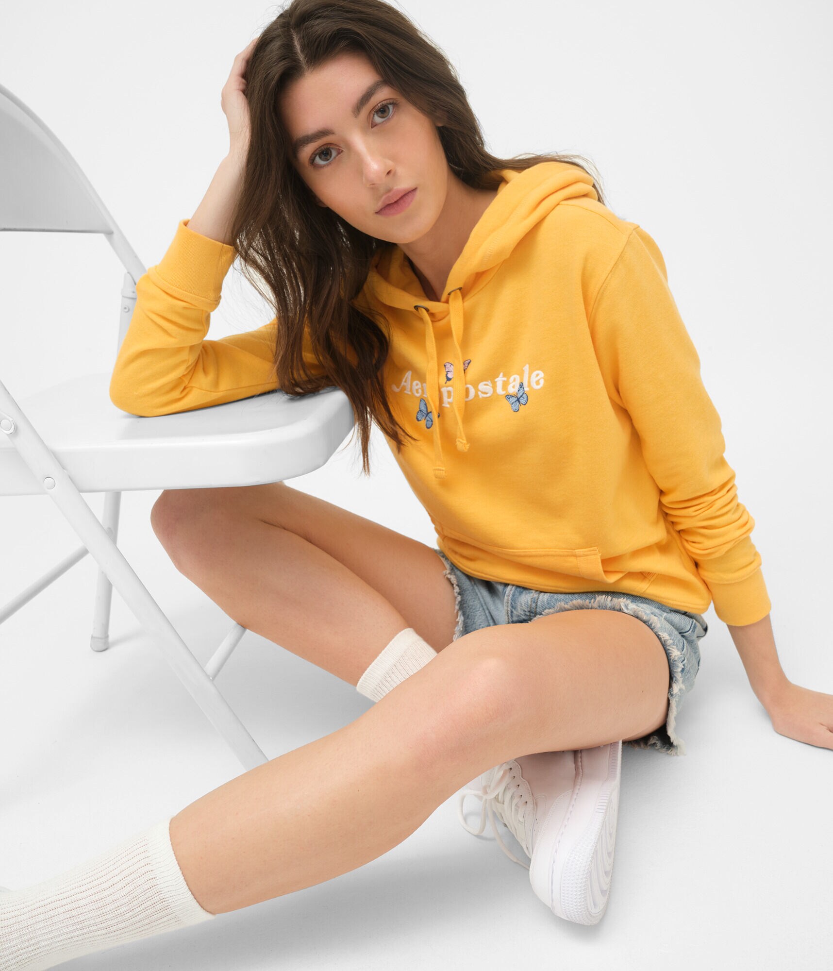 Aeropostale Butterfly Pullover Hoodie