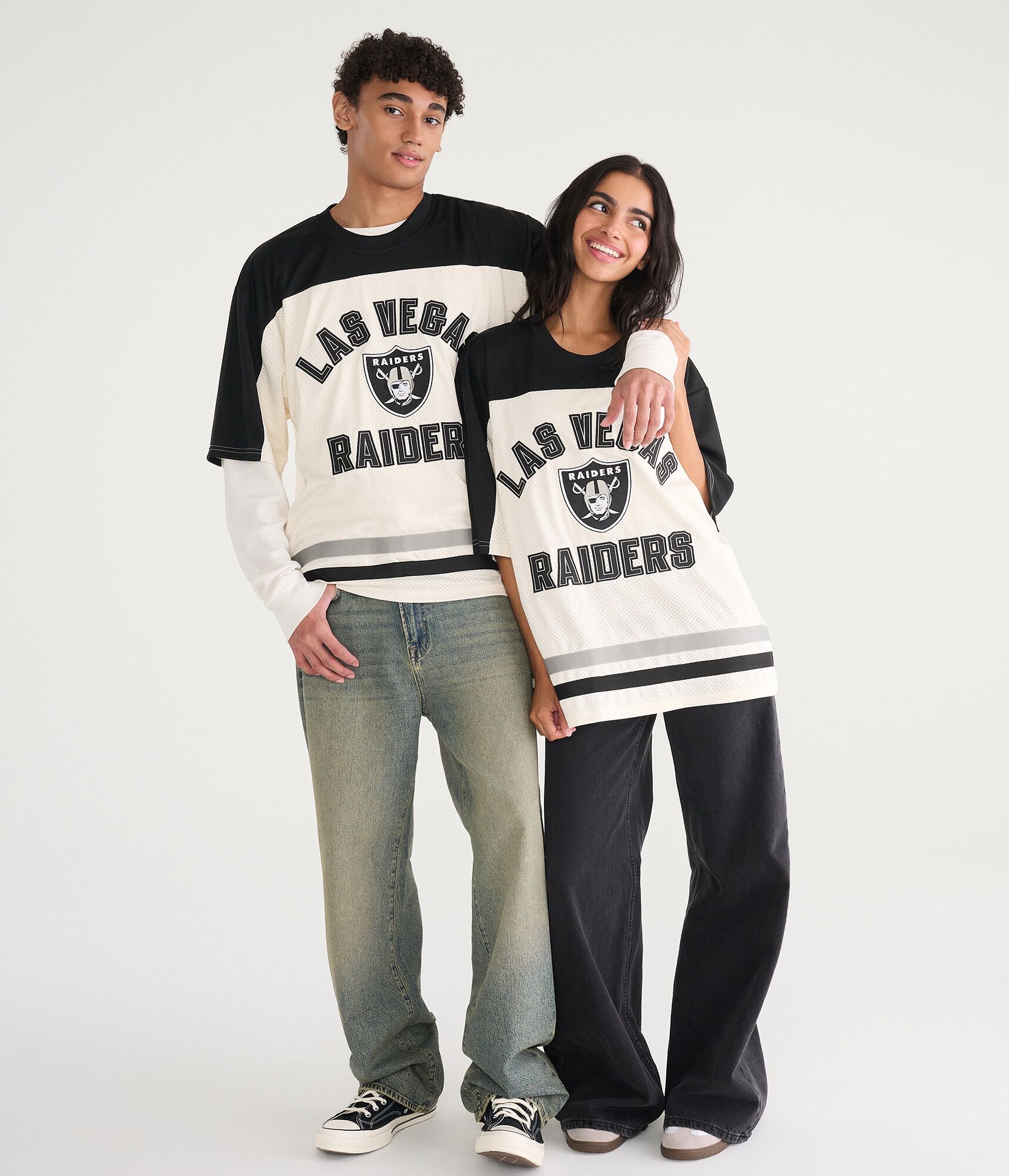 Las Vegas Raiders Colorblock Mesh Top