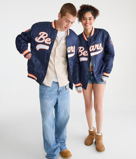 Chicago Bears Satin Bomber Jacket Chicago Bears Satin Bomber Jacket