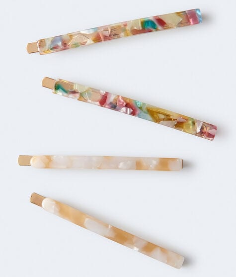Marbleized Hair Slide 4-Pack Marbleized Hair Slide 4-Pack