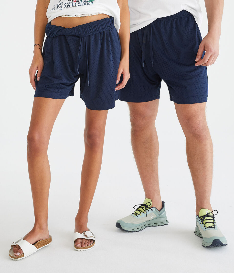 Essentials Solid Mesh Shorts 6"