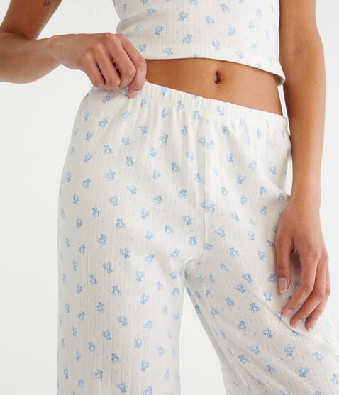Printed Pointelle Sleep Pants Printed Pointelle Sleep Pants