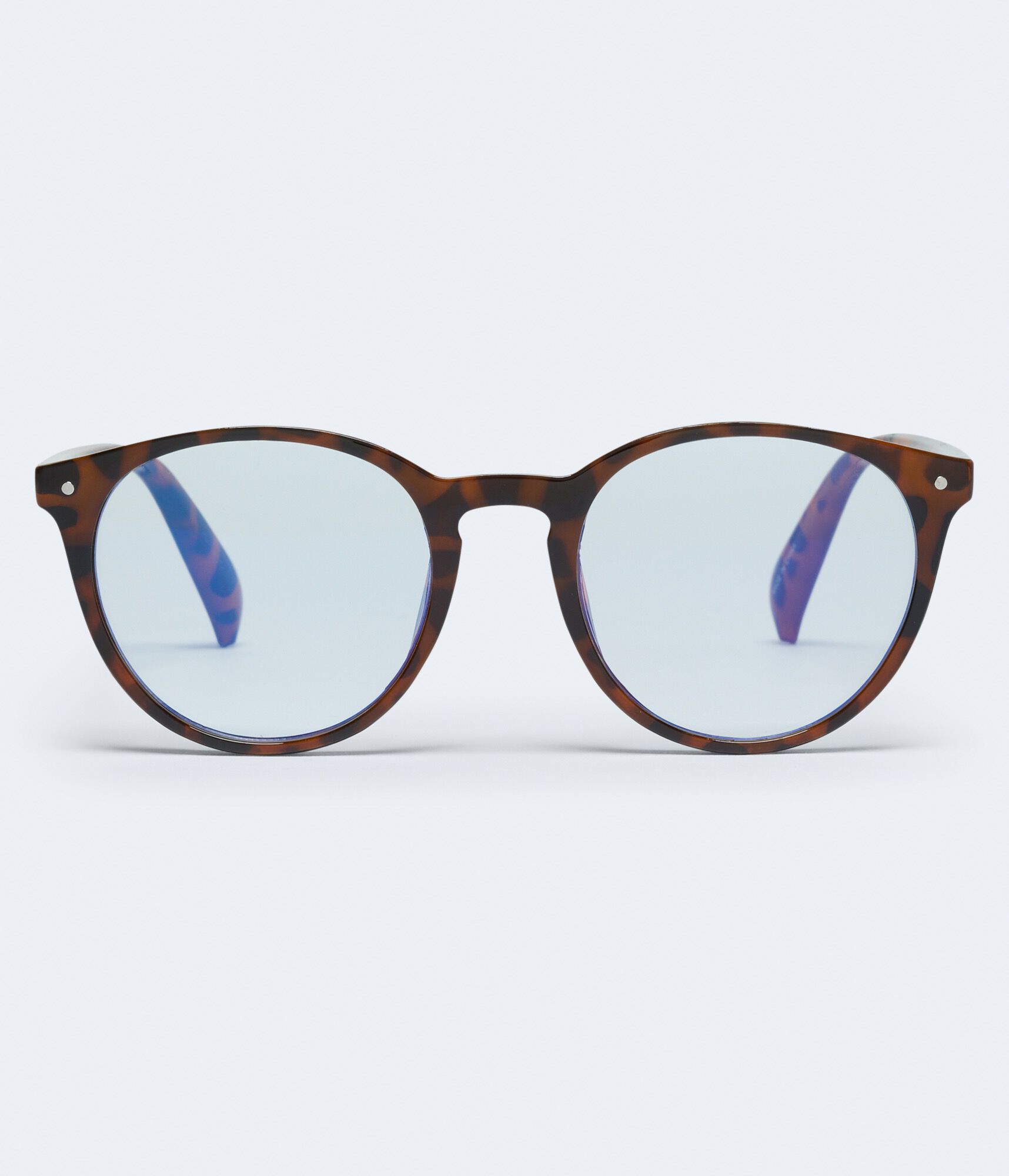 Tortoiseshell Round Blue Light Glasses