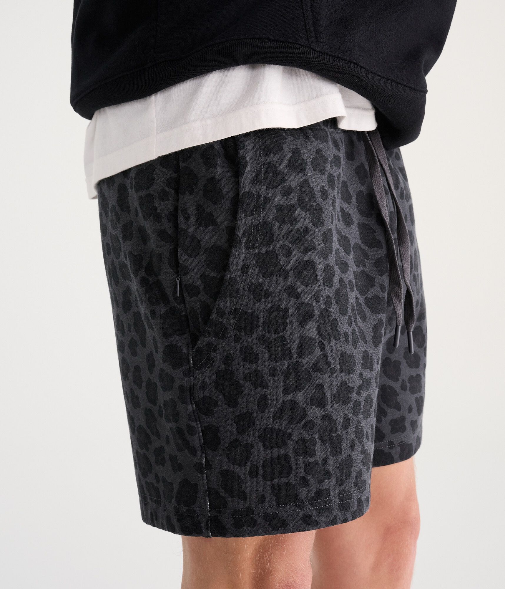 Cloud Soft Leopard Print Fleece Shorts
