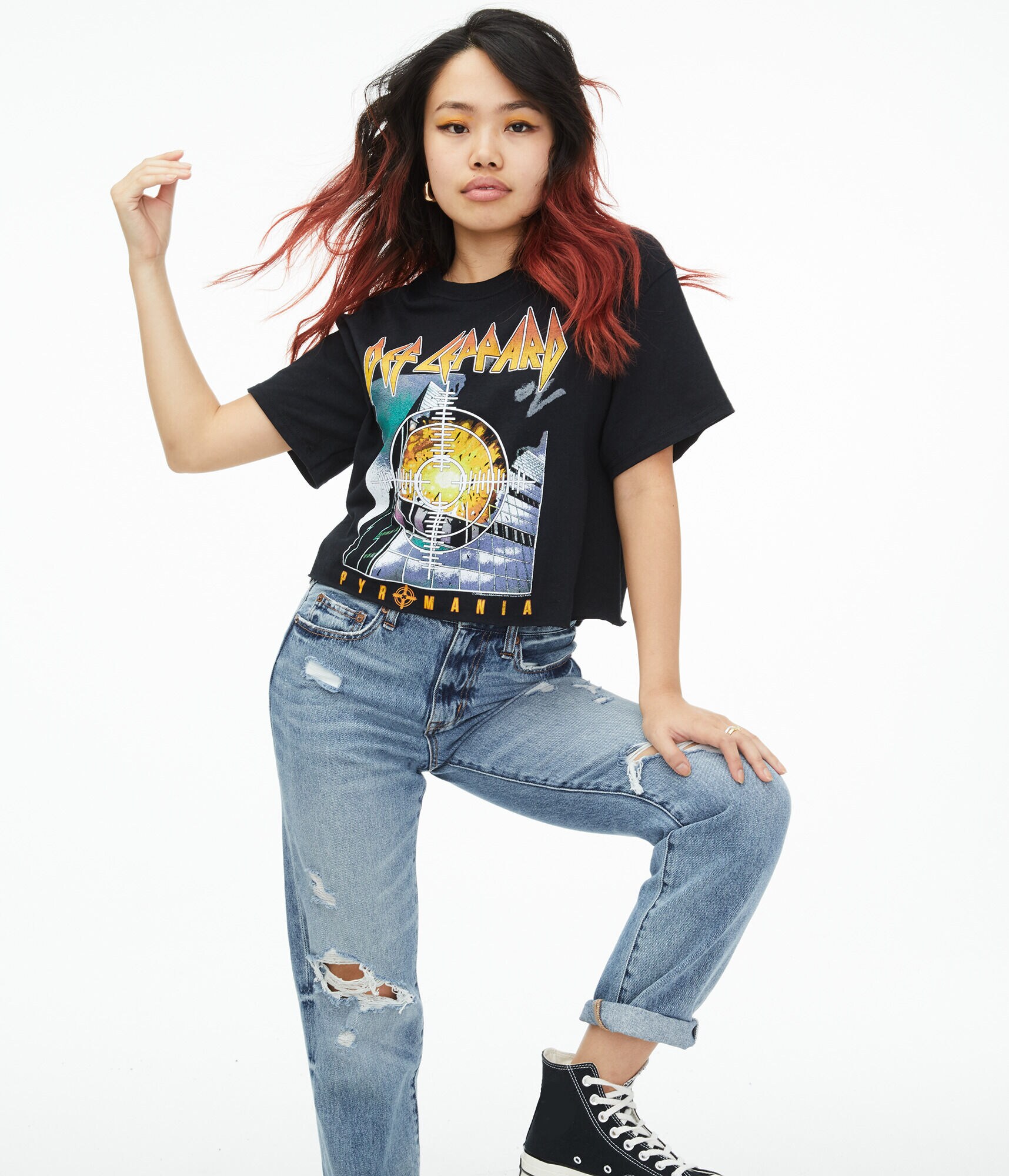 Def Leppard Cropped Graphic Tee