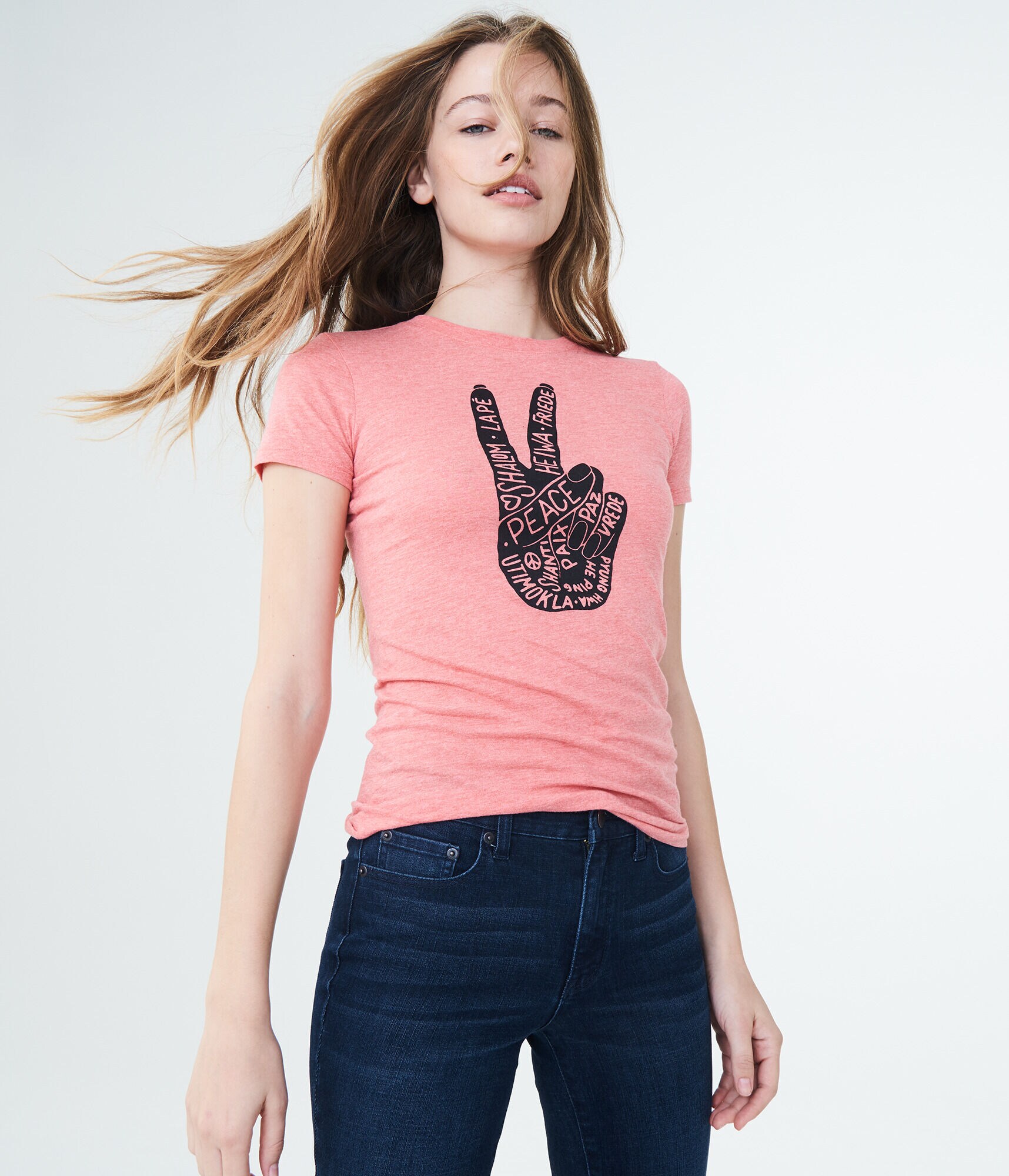 Free State Peace Sign Hand Graphic Tee