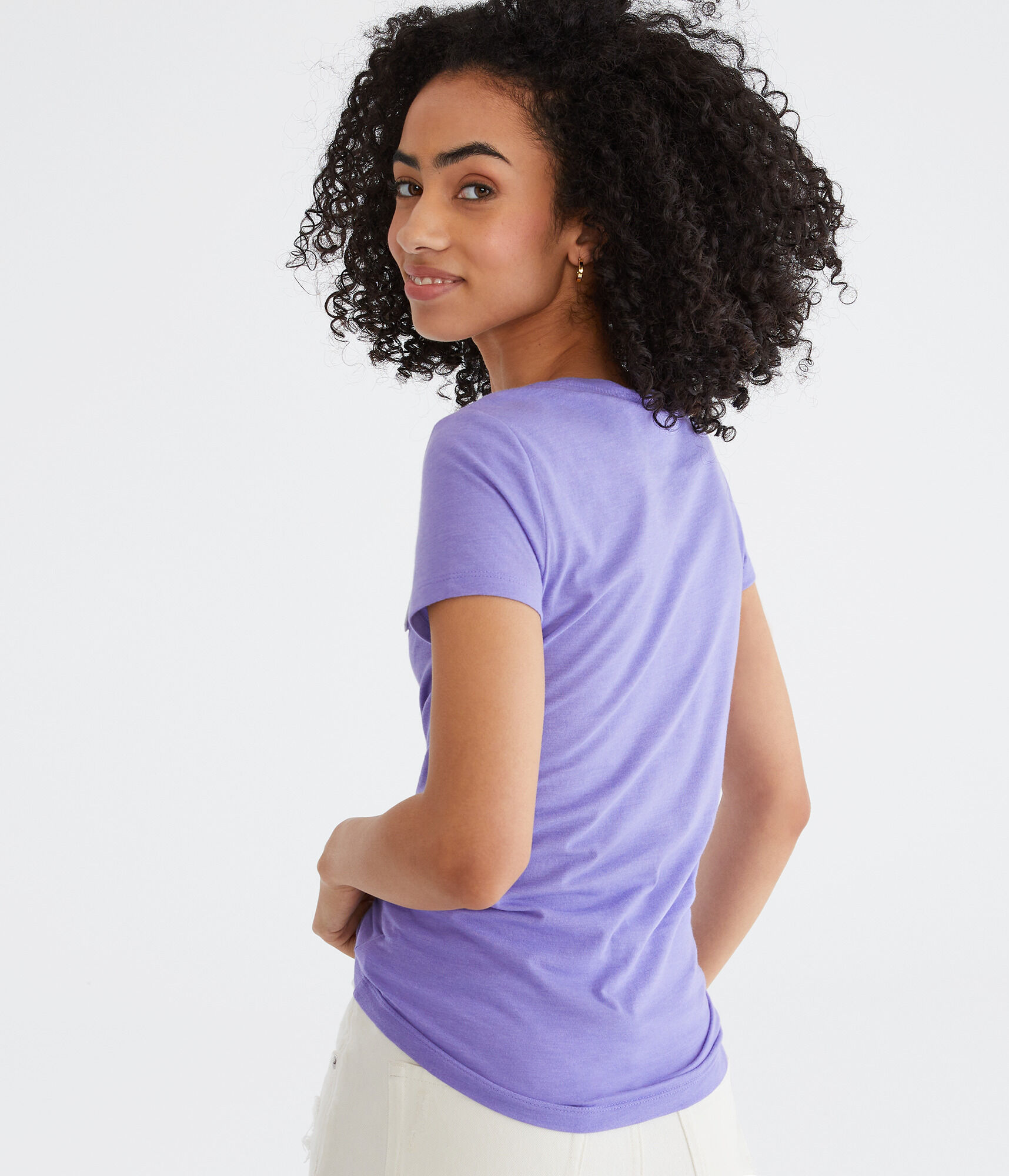 Aero Floral Logo Appliqu&eacute; Graphic Tee