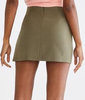 Notched Mini Skirt