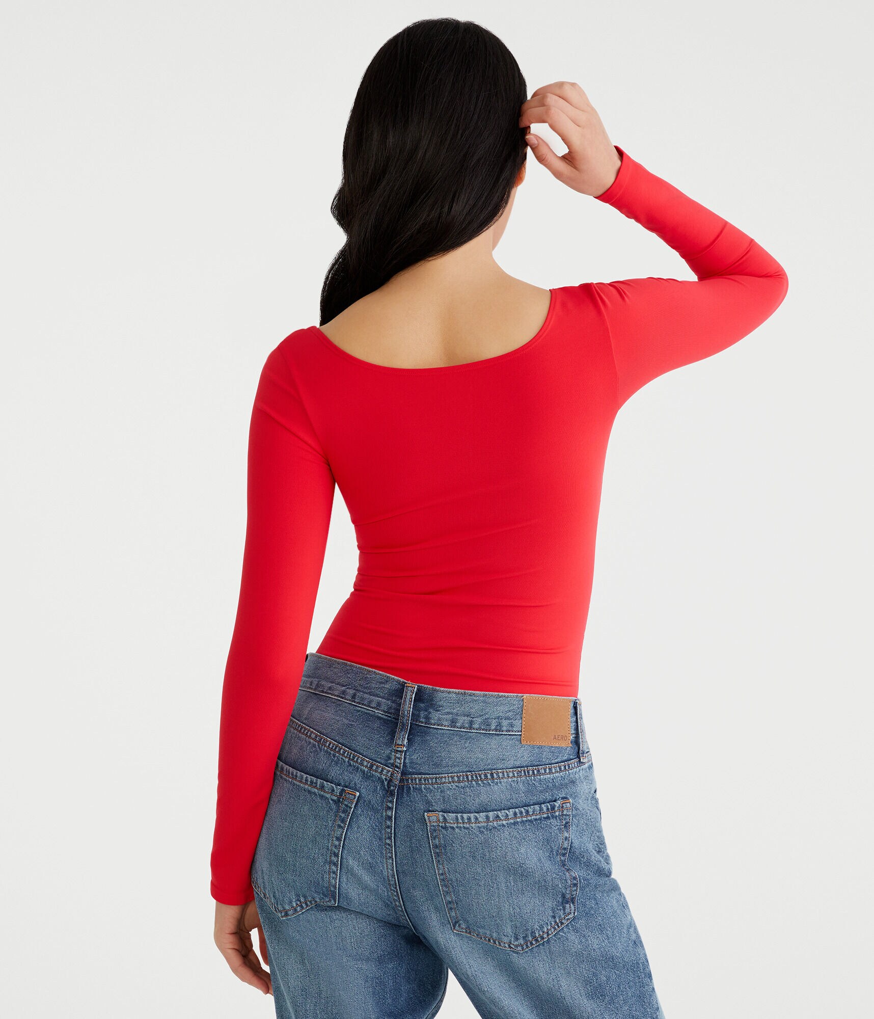 Long Sleeve Seriously Soft Sculpt Scoop-Neck Tee