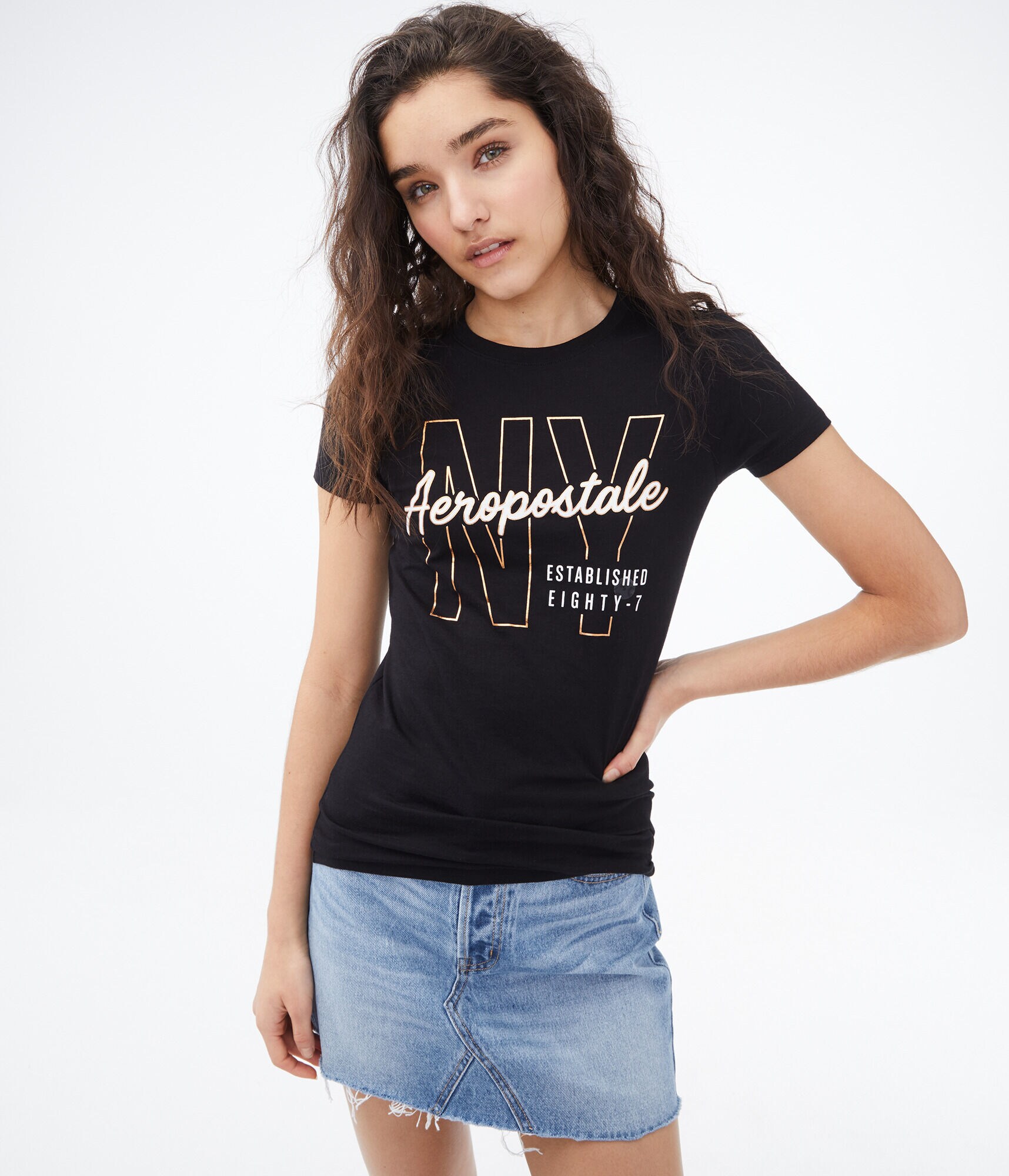 Aeropostale NY Foil Graphic Tee