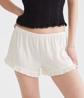 Satin Ruffle Shorts