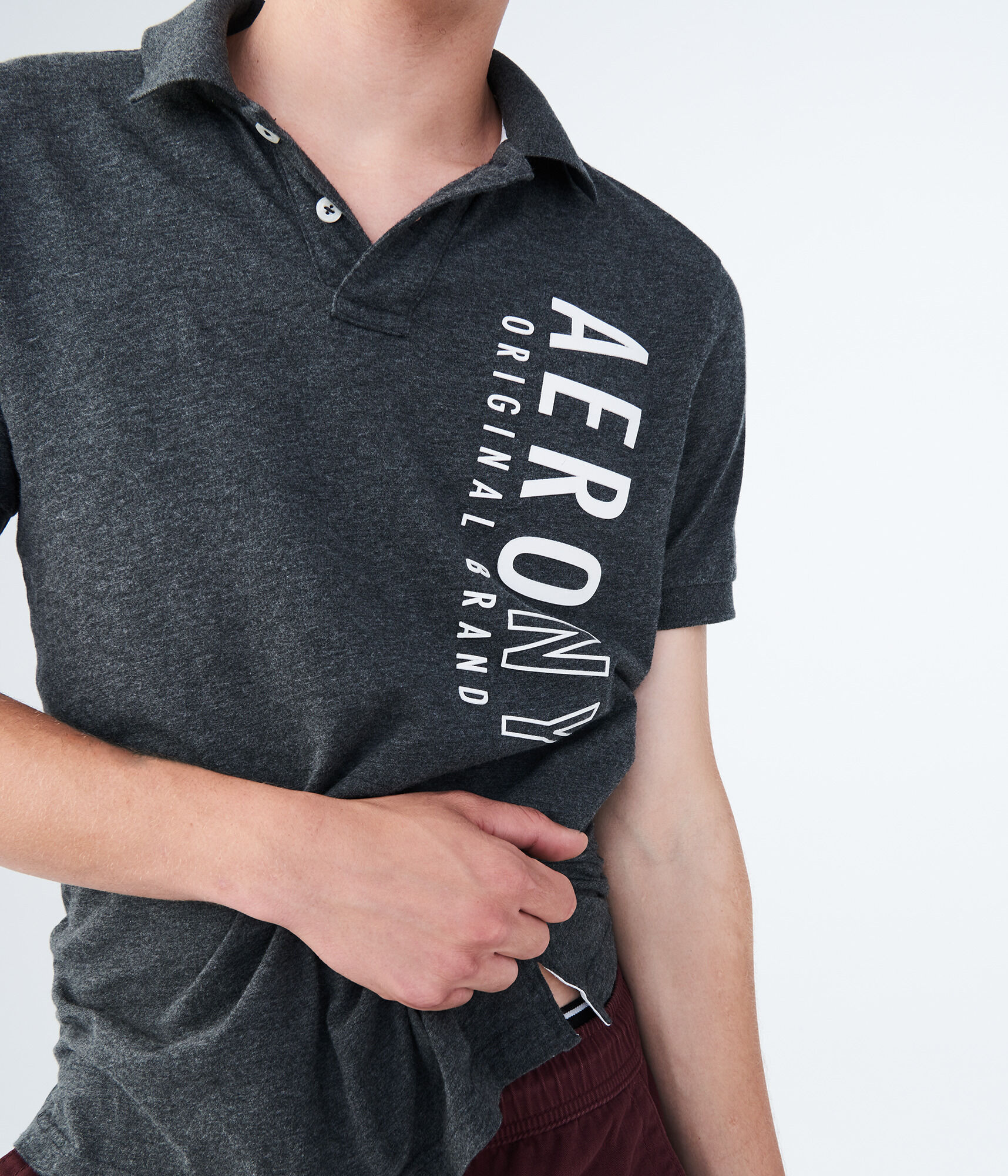 Vertical Graphic Jersey Polo