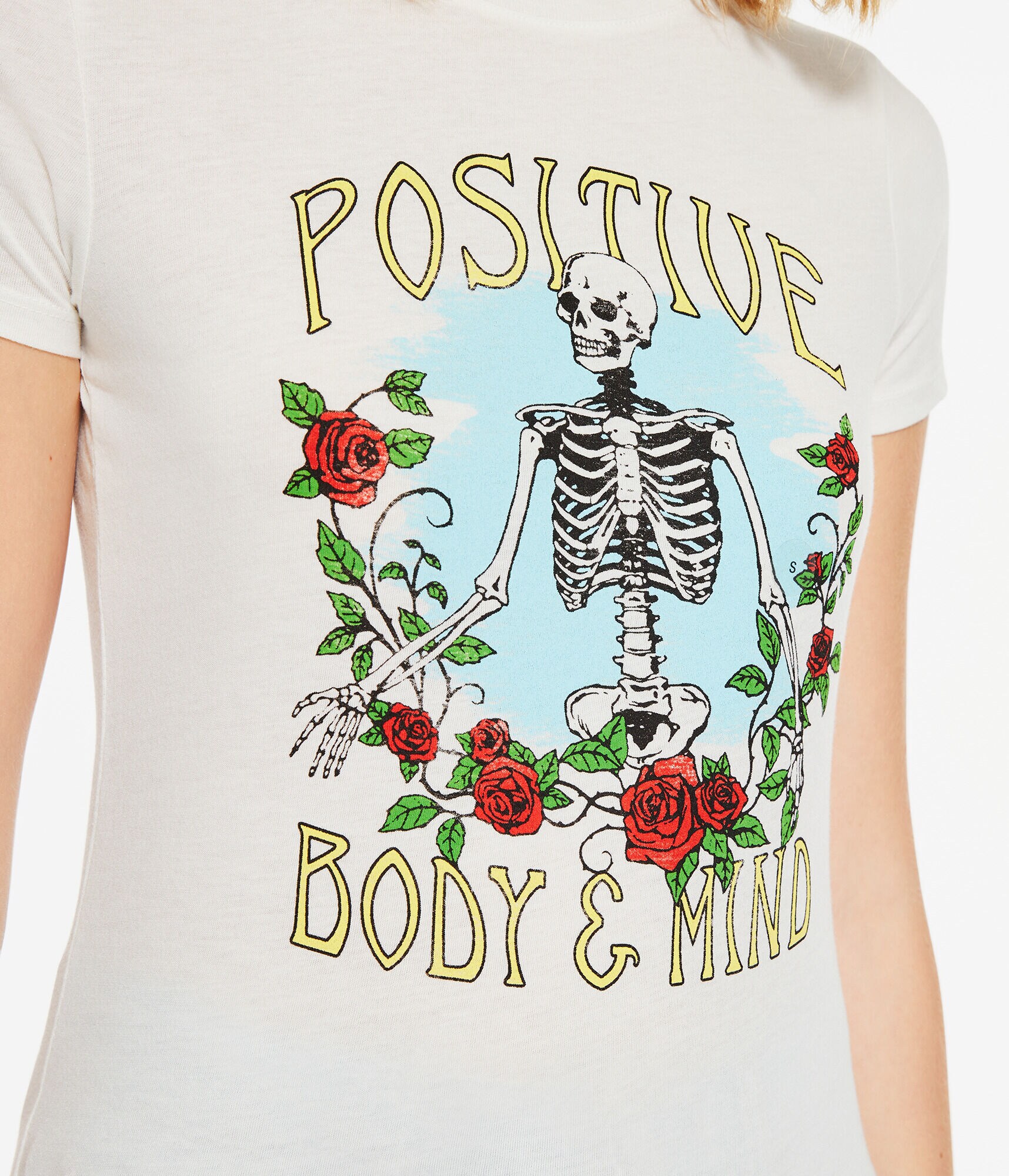 Positive Body &amp; Mind Skeleton Graphic Tee