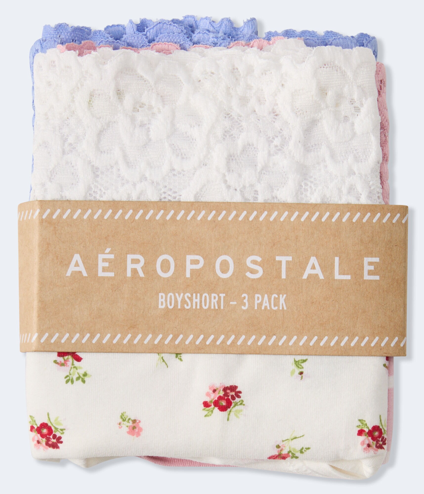 Fashion Lace-Trim Boyshort 3-Pack