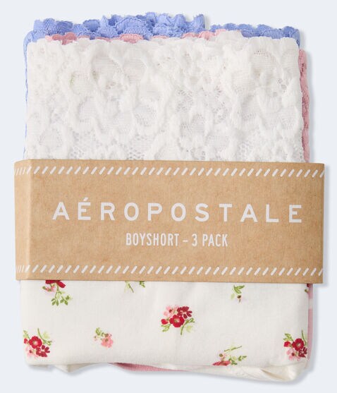 Fashion Lace-Trim Boyshort 3-Pack Fashion Lace-Trim Boyshort 3-Pack
