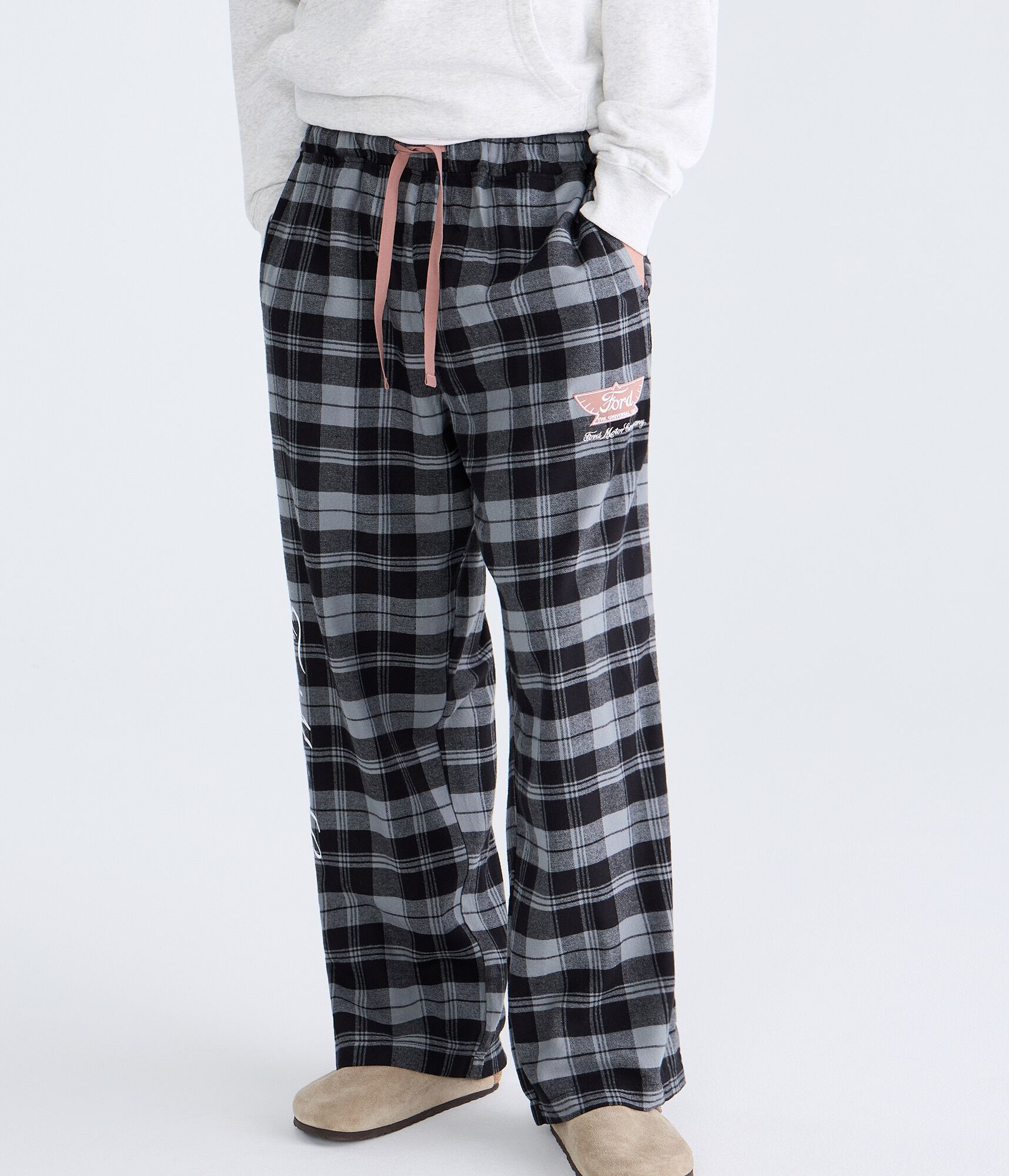 Ford Motor Company Plaid Flannel Baggy Sleep Pants