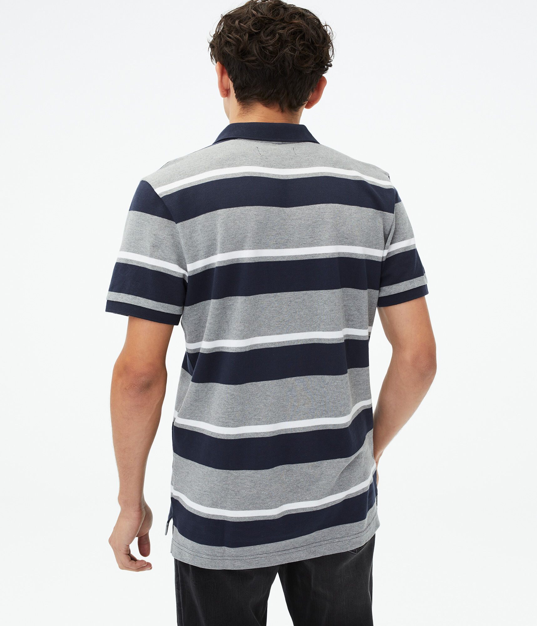 Mixed Stripe Piqu&eacute; Polo