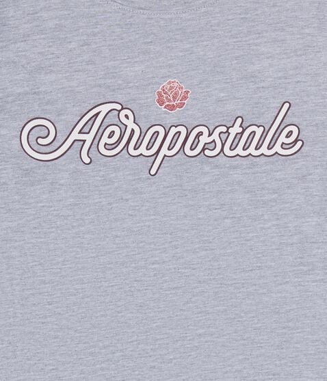 Aeropostale Glitter Rose Graphic Tee Aeropostale Glitter Rose Graphic Tee