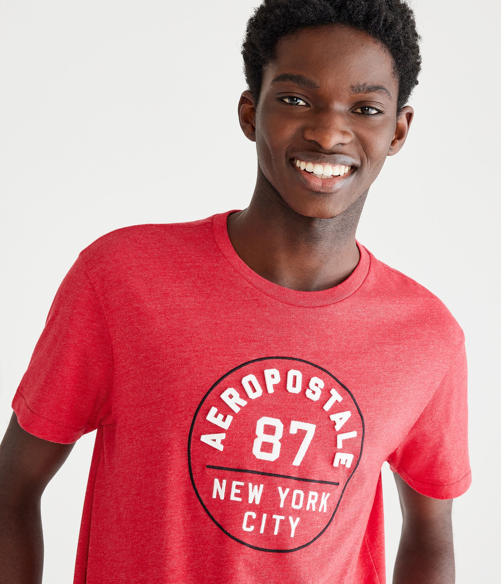 Aeropostale 87 Circle Appliqué Graphic Tee