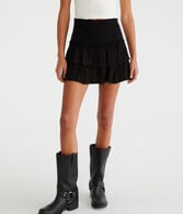 High-Waisted Ruffle Mini Skort