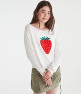Strawberry Slash-Neck Sweater