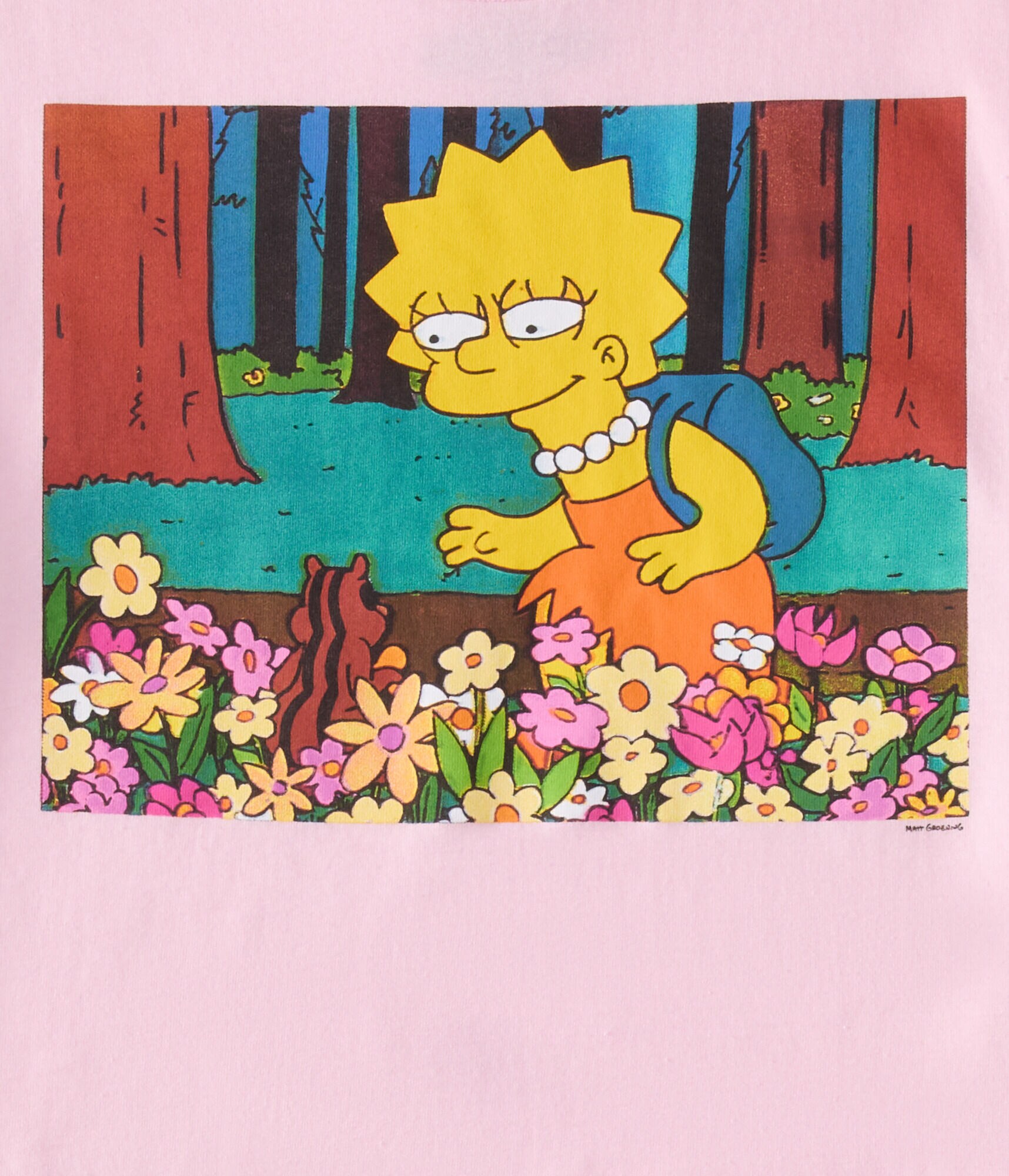 Lisa Simpson Chipmunk Cropped Graphic Tee