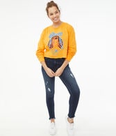 Long Sleeve David Bowie Cropped Graphic Tee