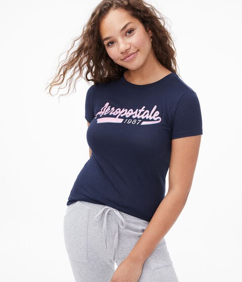 Aeropostale 1987 Script Graphic Tee Aeropostale 1987 Script Graphic Tee