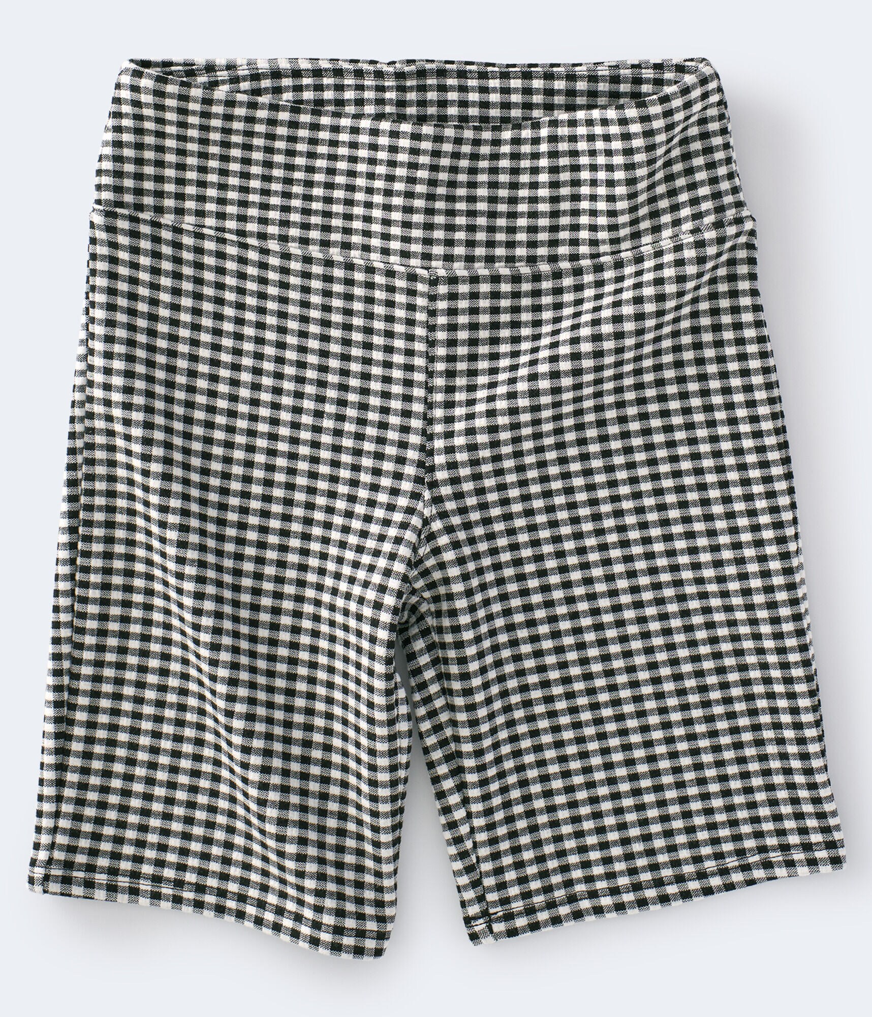 Gingham High-Rise Bike Shorts