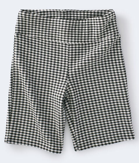Gingham High-Rise Bike Shorts Gingham High-Rise Bike Shorts