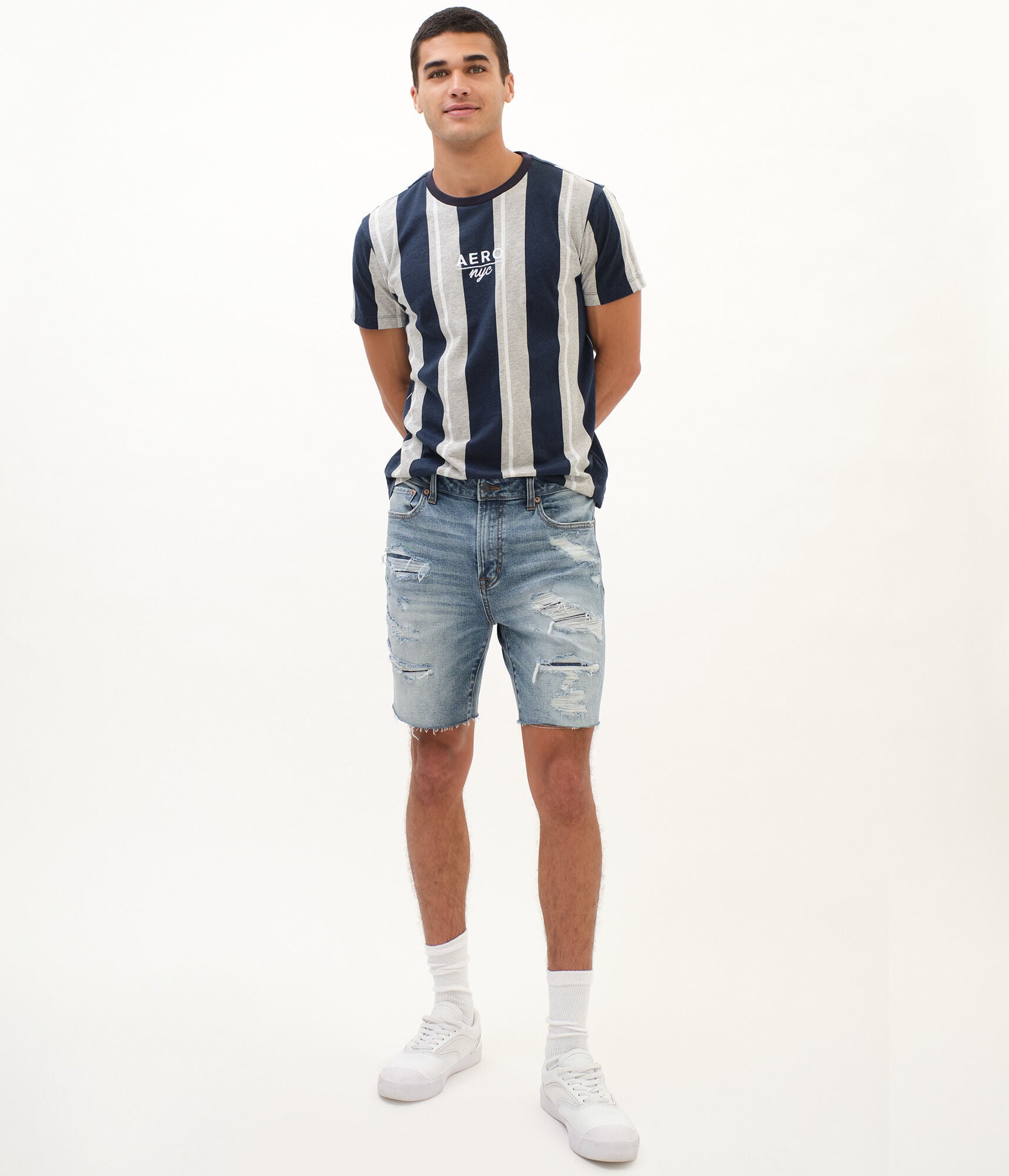 Premium Eco Air Athletic Denim Shorts 8\