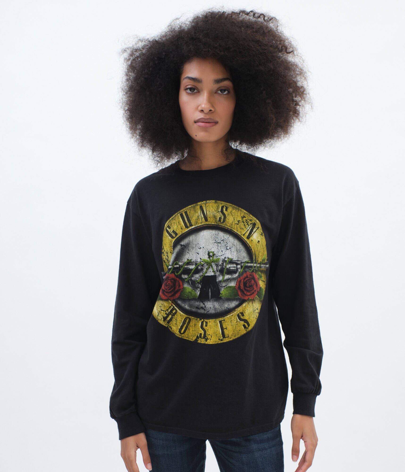 Long Sleeve Guns N' Roses Boyfriend Graphic Tee