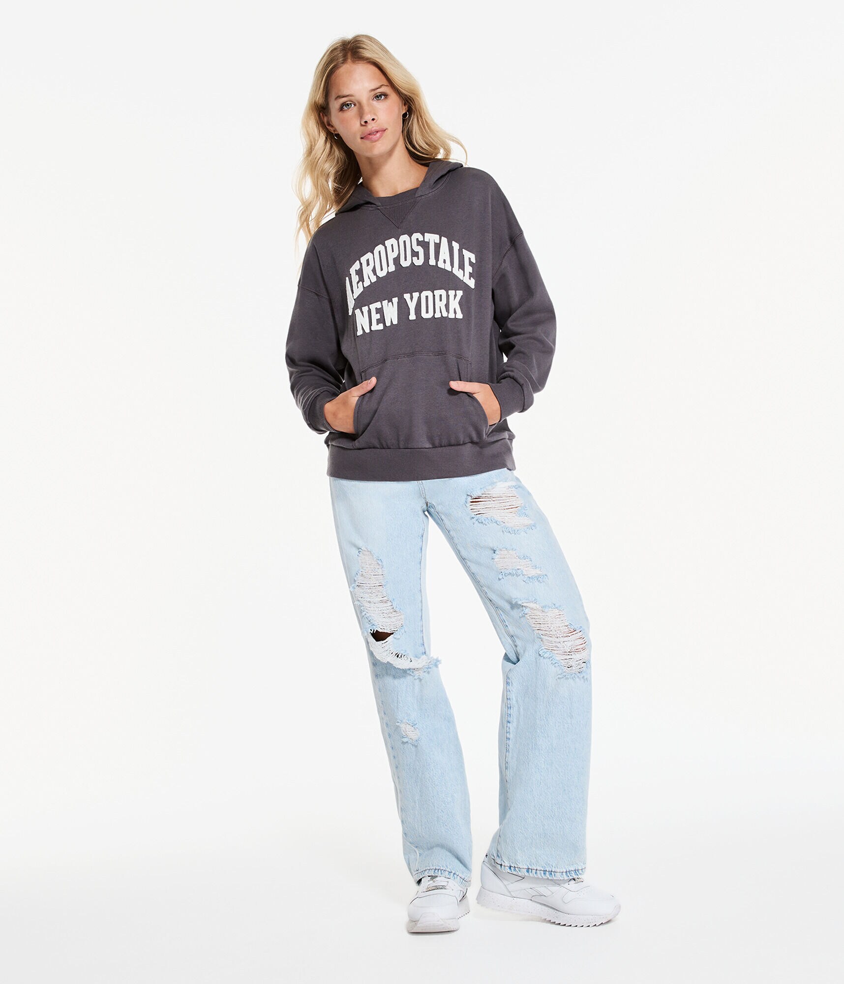 Aeropostale New York Oversized Pullover Hoodie
