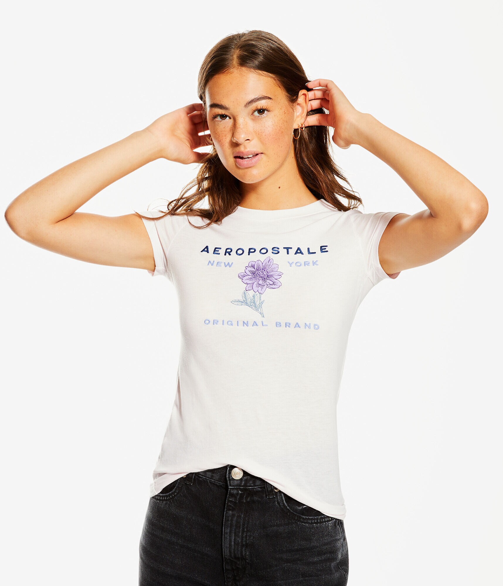 Aeropostale Original Brand Flower Graphic Tee