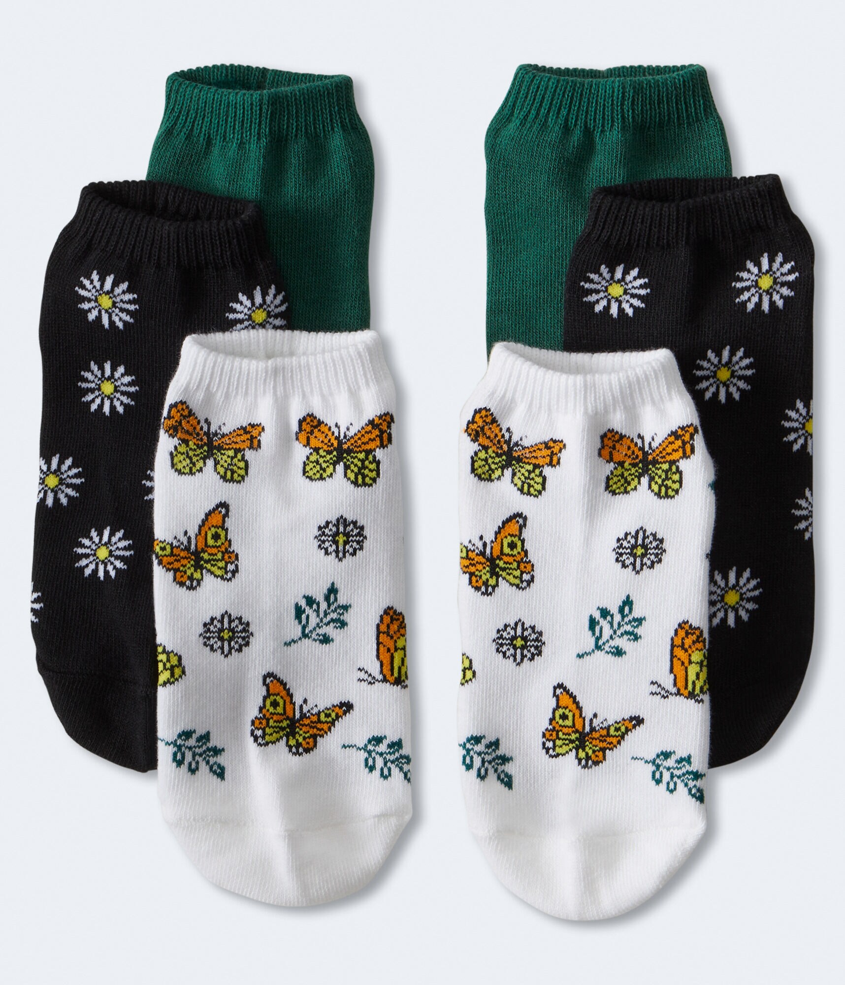 Butterfly Floral Ankle Sock 3-Pack