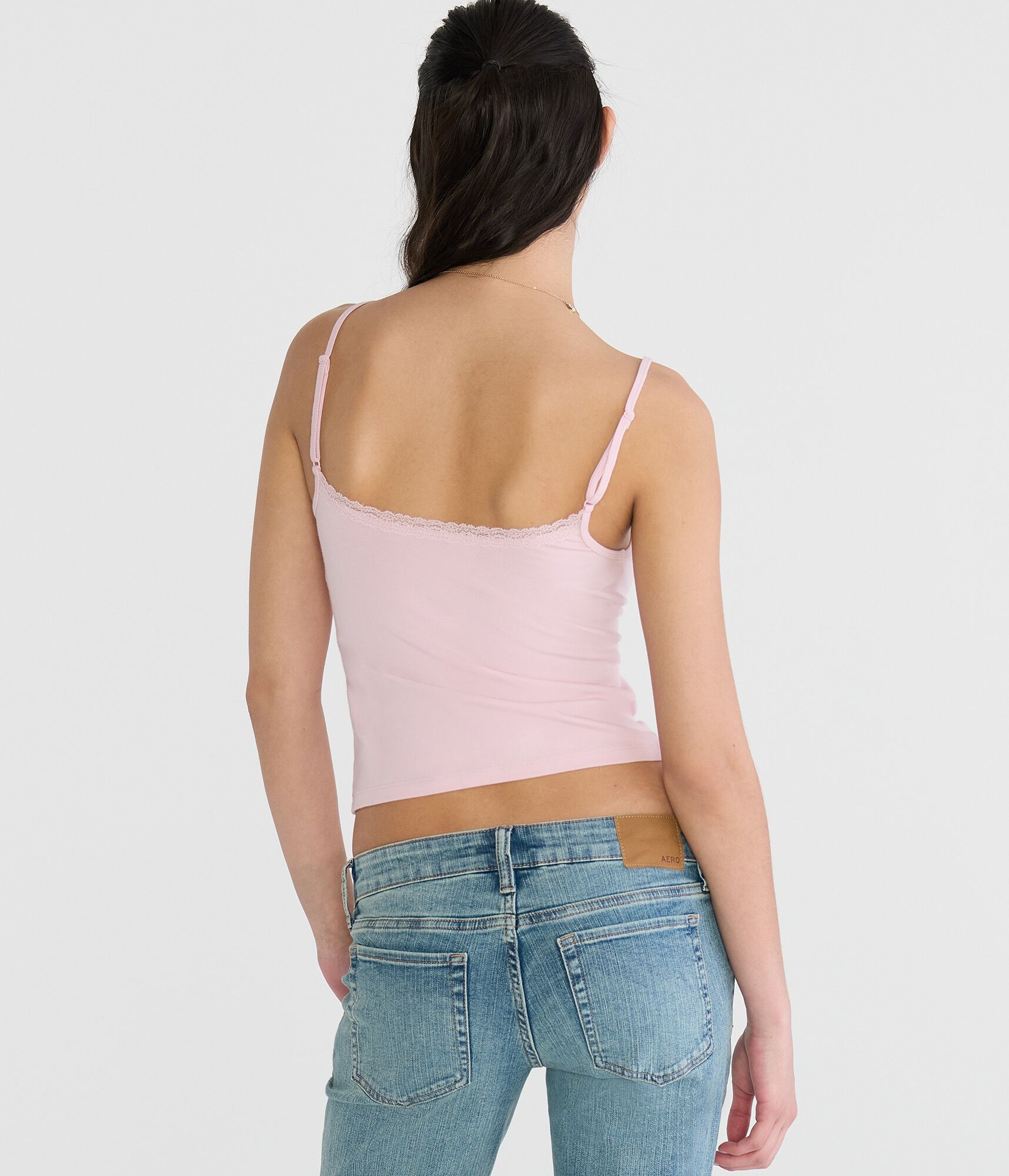 Solid Lace-Trim Cami